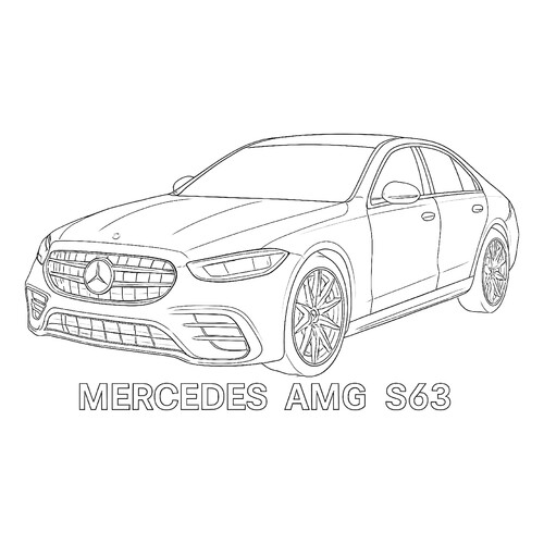 Раскраска Мерседес AMG S63