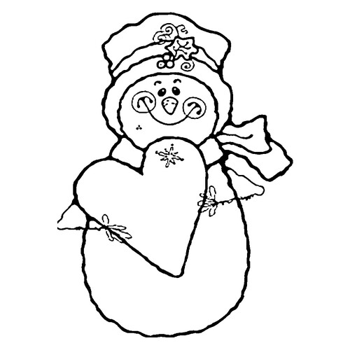 Снеговик с открыткой-сердечком