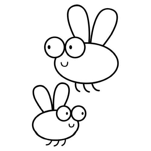 Раскраски насекомых для малышей: распечатать