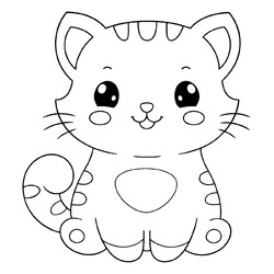 Весёлый котик с румянами