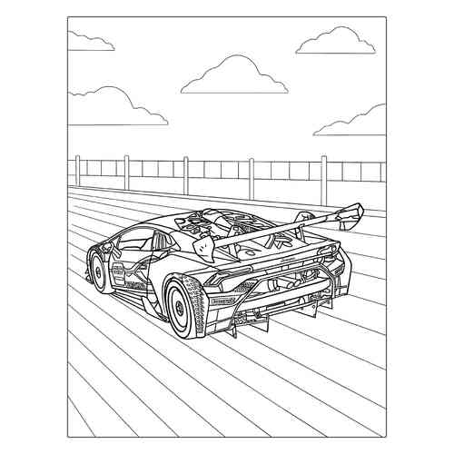 Раскраска Винтажный гоночный Порше | распечатать раскраски для детей