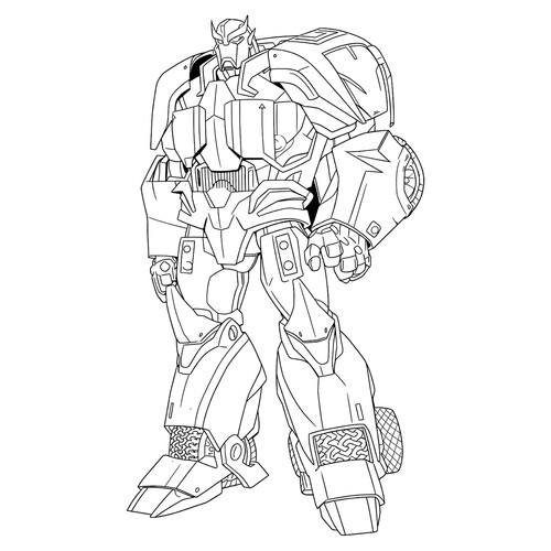 Раскраска Медик автоботов Рэтчет
