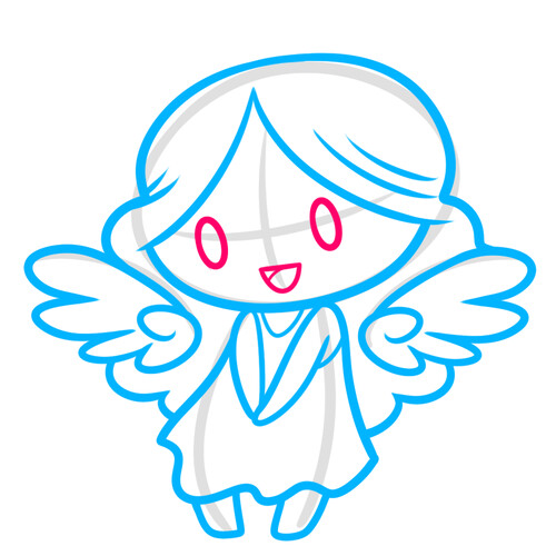 Как нарисовать ангелочка 6