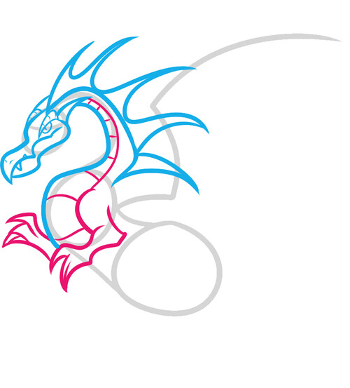 Как нарисовать дракона 4