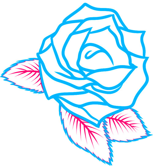 Как нарисовать бутон розы 7