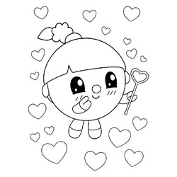 Нюша с сердечками