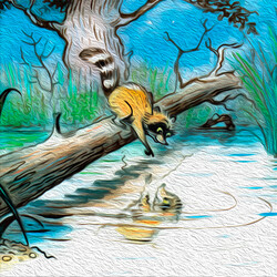 Сказка Крошка Енот и тот, кто сидит в пруду