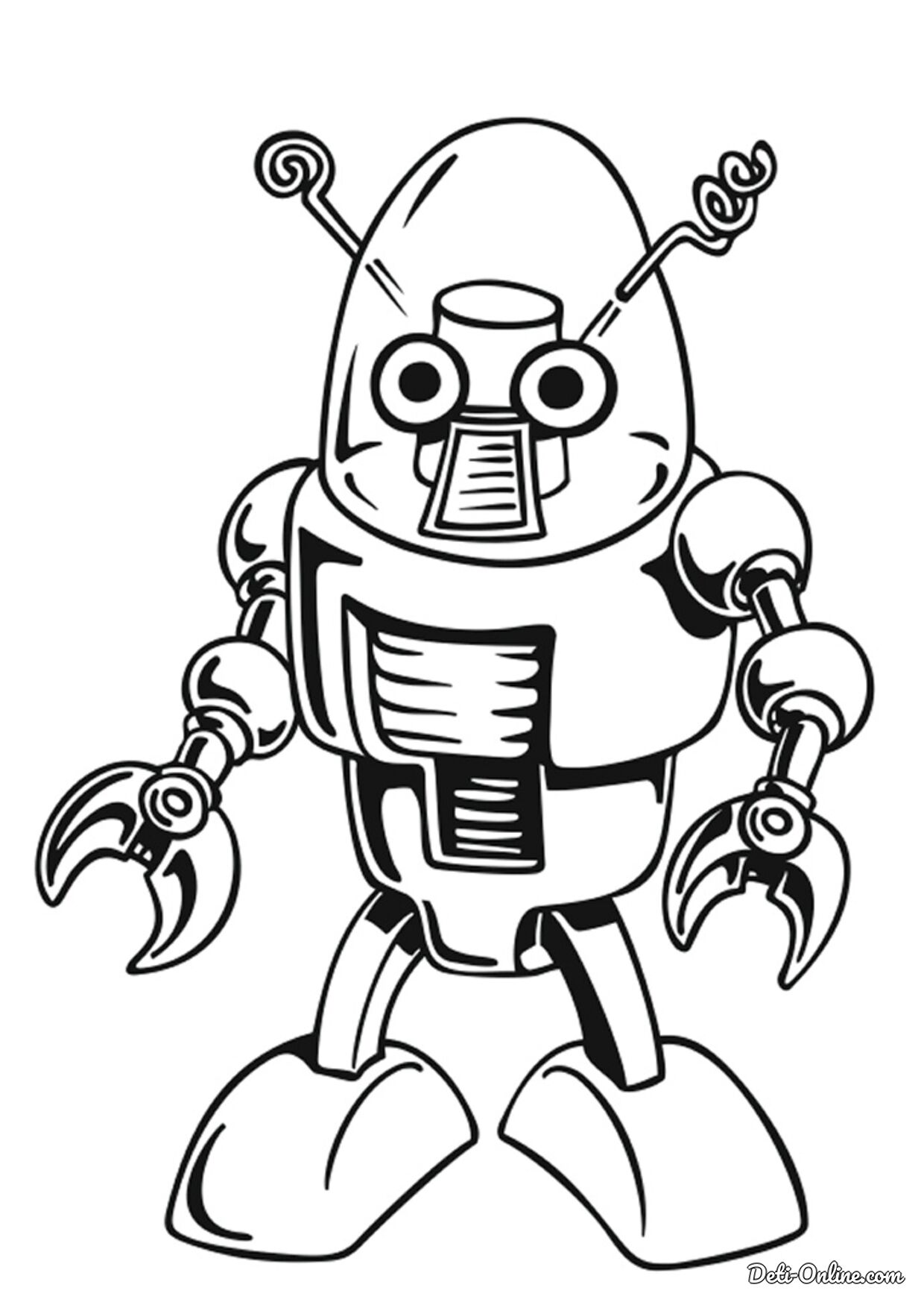 Раскраска робот ♥ Скачать, Онлайн и Распечатать Бесплатно!