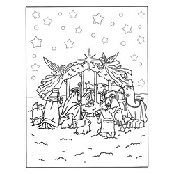 Раскраски Рождение Иисуса