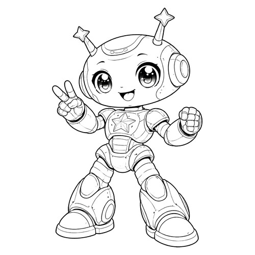 Раскраска Робот аниме