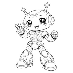 Раскраска Робот аниме