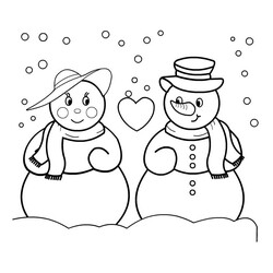 Два влюбленных Снеговика