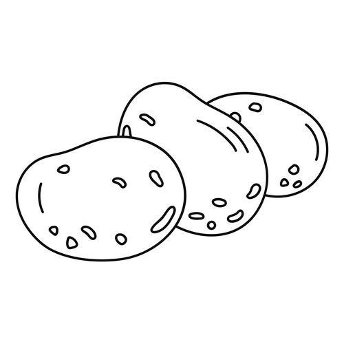 Раскраска Картофель для малышей