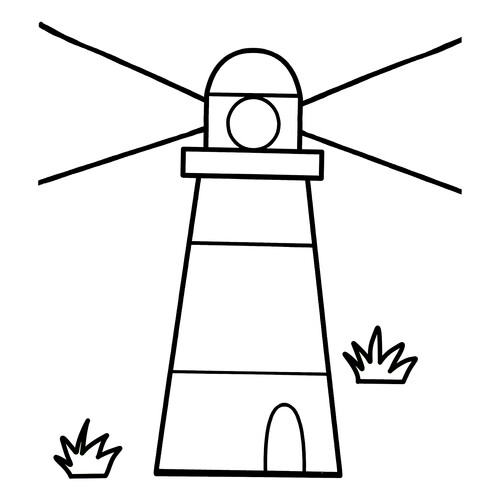Раскраска Маяк для малышей