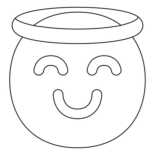 Раскраска Ангельский смайлик