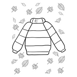 Раскраска Тёплый осенний свитер