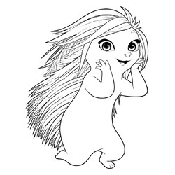 Раскраска Василиса в форме ежихи