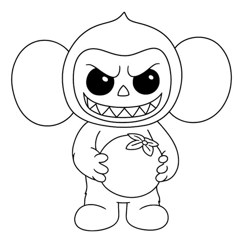 Раскраска Чебубу — Лабубу-чебурашка