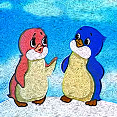 Раскраска лоло пингвиненок