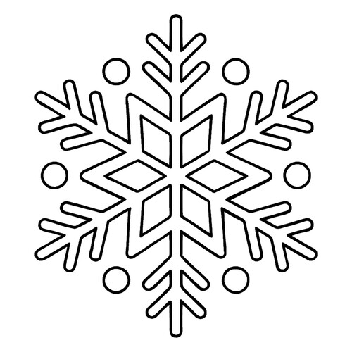 Раскраска Прекрасная снежинка для малышей