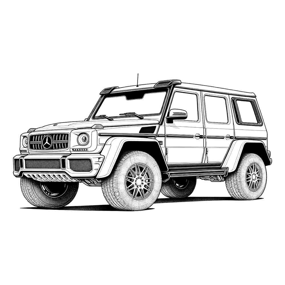 Раскраска Гелендваген G63 AMG | распечатать раскраски для детей
