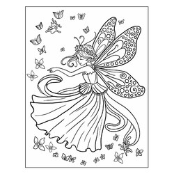Принцесса фея с бабочками