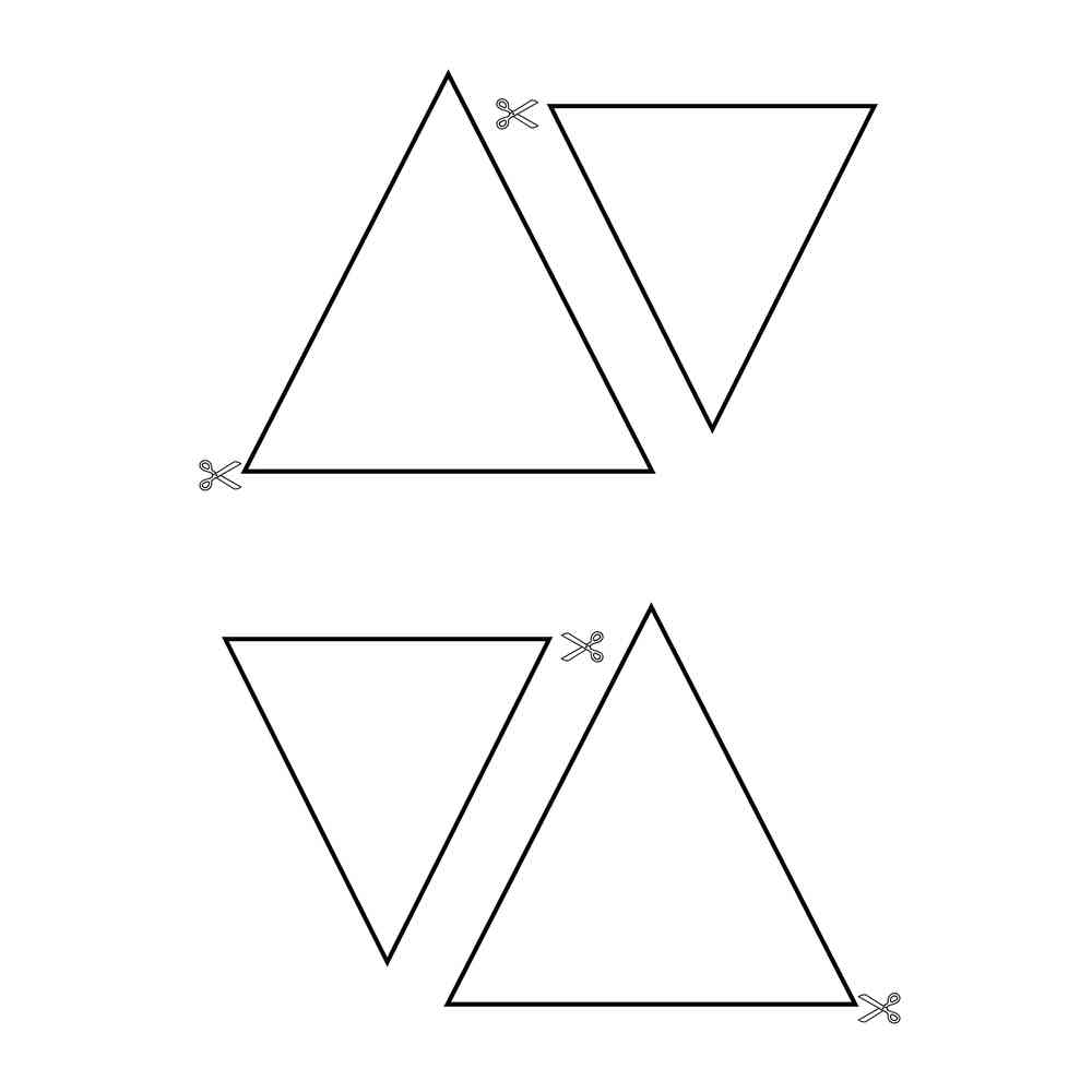 Шаблон Треугольники для вырезания | распечатать