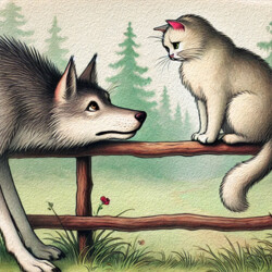 Волк и кот