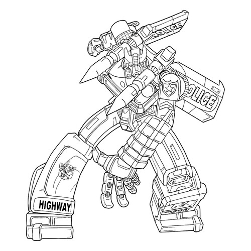 Раскраска Трансформер полицейский