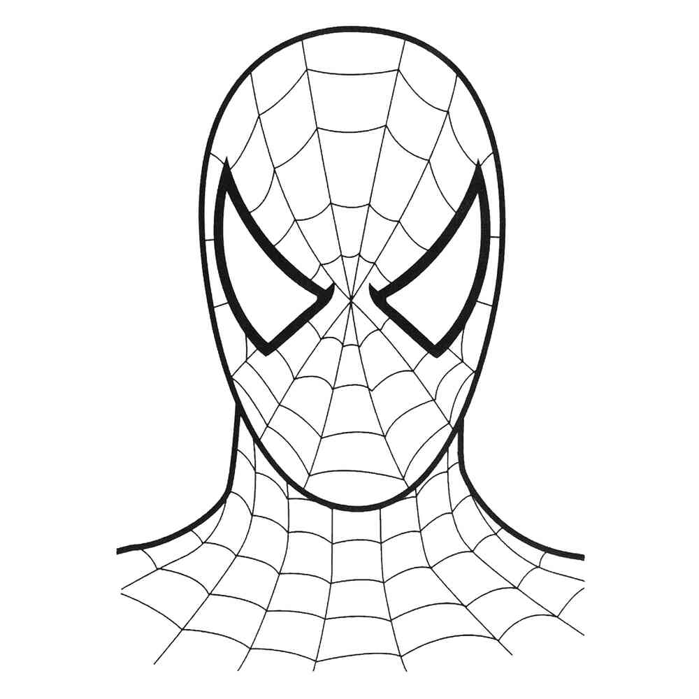 Маска человека паука рисунок