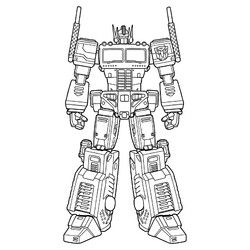 Раскраска Главный Автобот Оптимус Прайм