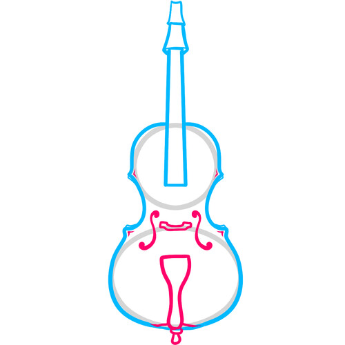Как нарисовать виолончель 4