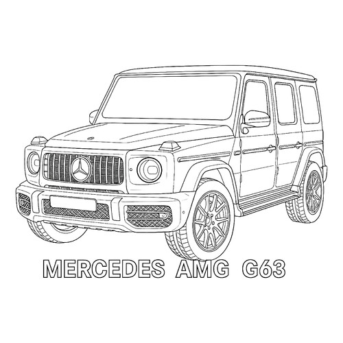 Раскраска Мерседес AMG G63