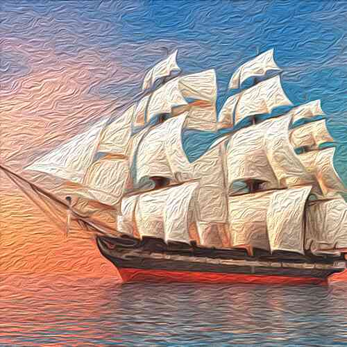 Раскраска Корабль под парусами | Раскраски кораблей, парусников, лодок и т.п.