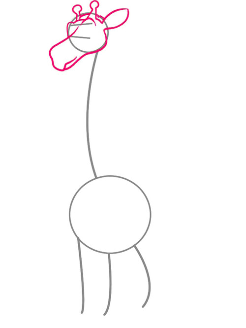 Как нарисовать жирафа 2