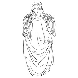 Девочка ангел с птичкой на руке