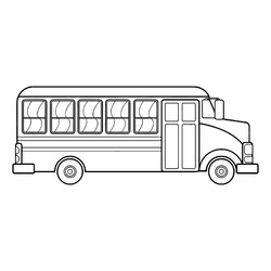 Раскраска Простой автобус