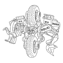 Раскраска Десептикон Демолишор из Праймарианской вселенной