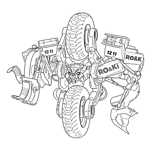 Раскраска Десептикон Демолишор из Праймарианской вселенной