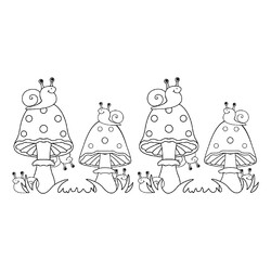 Раскраска Мухоморы