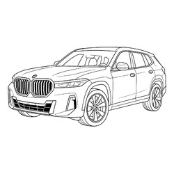 Раскраска Мощный БМВ XM (X8)