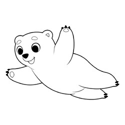 Раскраска Умка летит