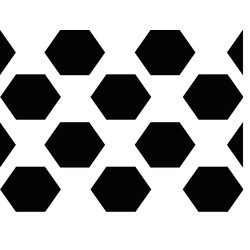 Контрастная карточка Чёрные шестиугольники