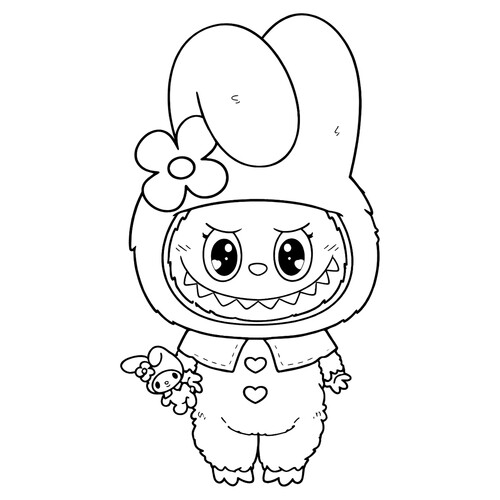 Раскраска Лабубу Май Мелоди