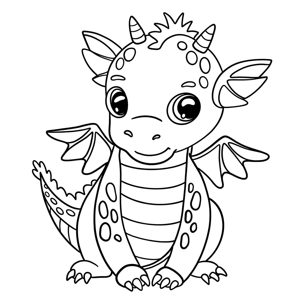 Раскраски для малышей Как приручить дракона распечатать