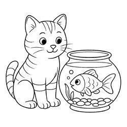 Кот и рыбка