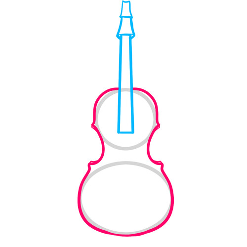 Как нарисовать виолончель 3