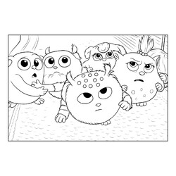 Раскраска Маленькие домовые