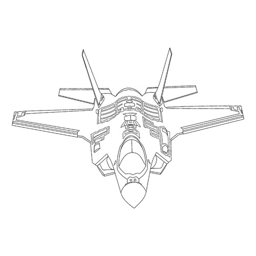 Раскраска Истребитель Ф-35