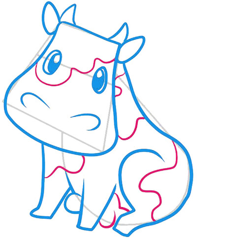 Как нарисовать корову 6